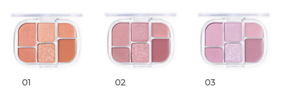 WAKEMAKE SOFT SHEER MULTI PALETTE 6 4G 11 COLORS | COLOURSWINK