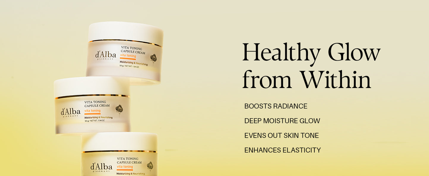 d'Alba Vita Toning Capsule Cream 55g | Brightening K-Beauty Moisturizer