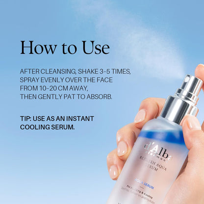 d'Alba White Truffle Refresh Aqua Serum 100ml | Cooling K-Beauty Mist