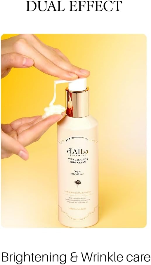 d'Alba Vita Ceramide Body Cream 270ml | Brightening Body Lotion