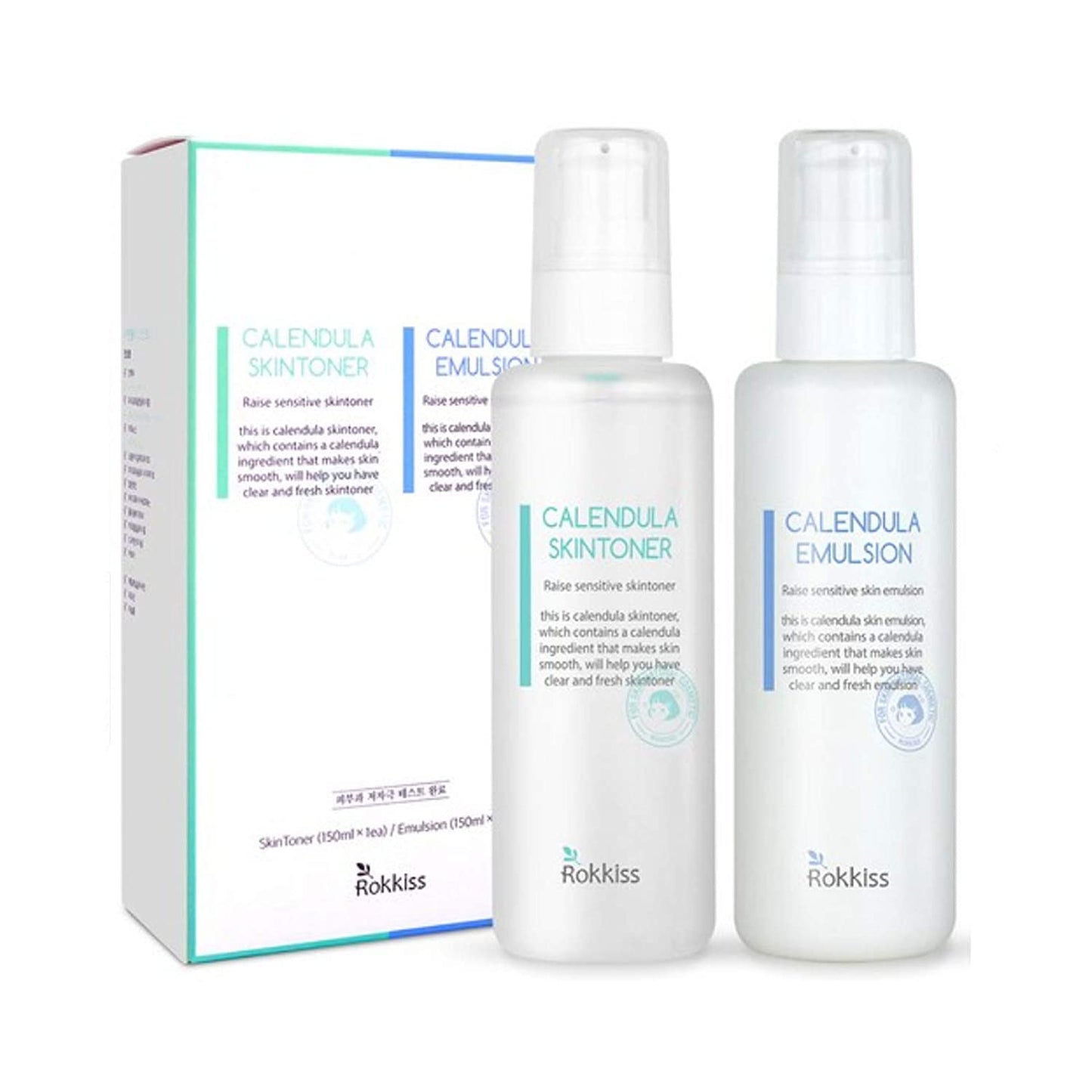 ROKKISS CALENDULA SKIN TONER EMULSION SET 150ML +150ML WRINKLE CARE - ROKKISS | COLOURSWINK