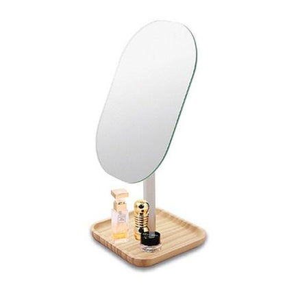 MIRO LINE WOOD TRAY STAND MAKEUP MIRROR ST-311 — TABLETOP VANITY MIRROR - MIRO LINE | COLOURSWINK