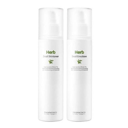 SWANICOCO HERB SNAIL BASIC SET SKIN TONER + EMULSION - SWANICOCO | COLOURSWINK