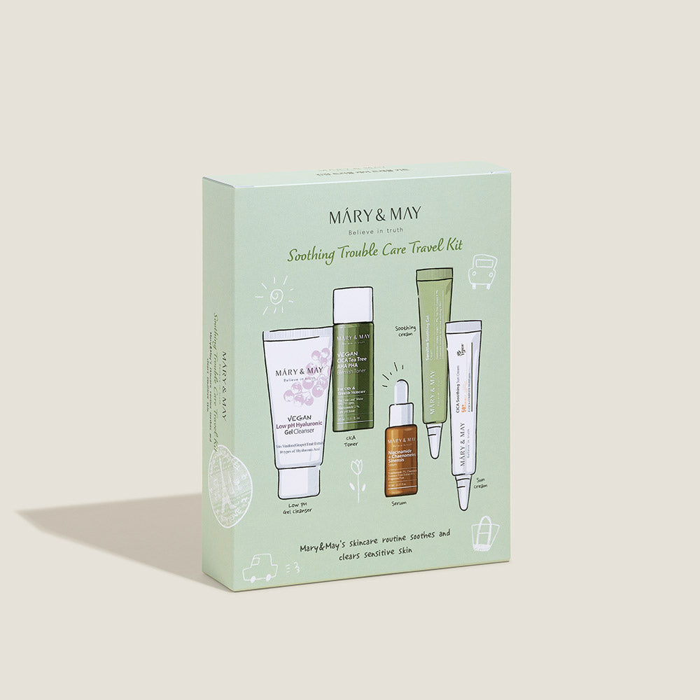 MARY MAY SOOTHING TROUBLE CARE TRAVEL KIT 5PCS | COLOURSWINK