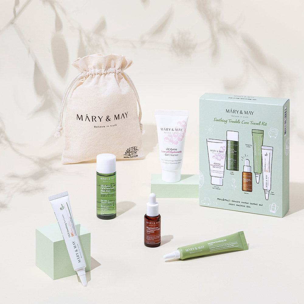 MARY MAY SOOTHING TROUBLE CARE TRAVEL KIT 5PCS | COLOURSWINK