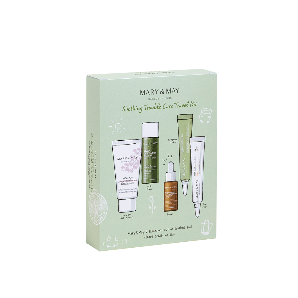 MARY MAY SOOTHING TROUBLE CARE TRAVEL KIT 5PCS | COLOURSWINK