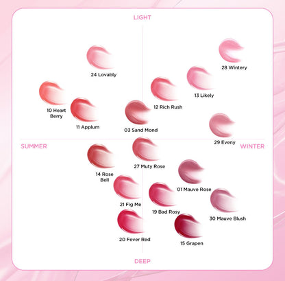TIRTIR WATERISM GLOW TINT 4G 15COLOR | COLOURSWINK