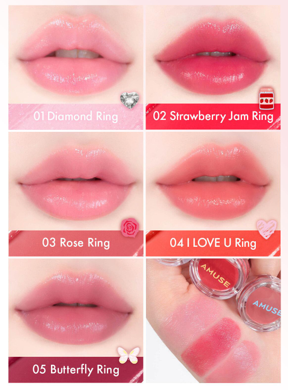 AMUSE RING LIP BALM 0 9G 5 COLORS | COLOURSWINK