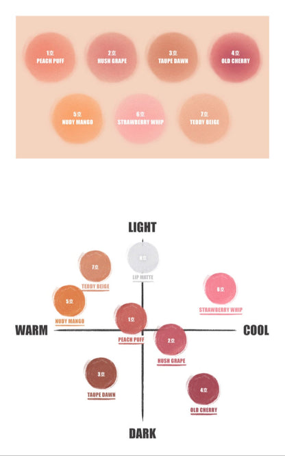ROM ND COLOR LIP MATTE 8G 8 COLORS | COLOURSWINK