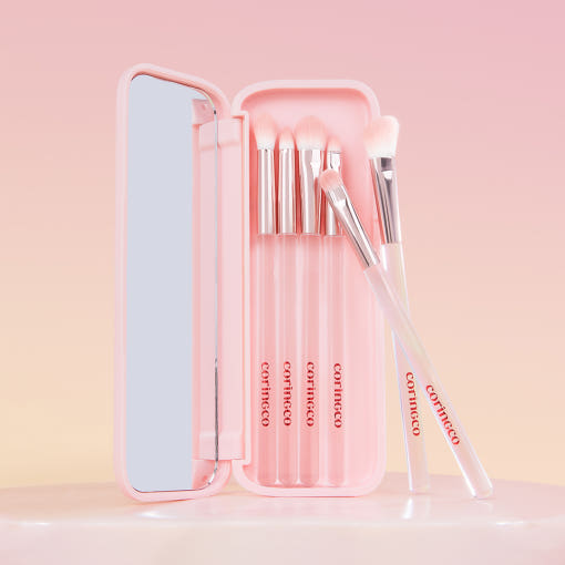 CORINGCO PINK POCKET EYE BRUSH SET 6P | COLOURSWINK