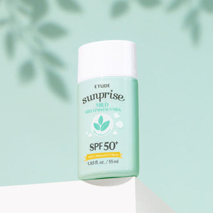 ETUDE SUNPRISE MILD AIRY FINISH SUN MILK SPF50 PA 55ML | COLOURSWINK