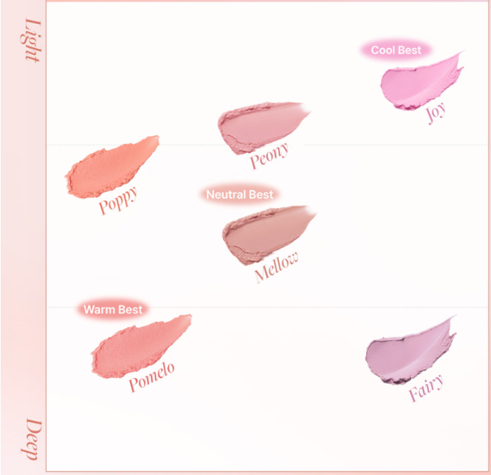 DEAR DAHLIA PETAL BLUR CREAM BLUSH 4G 6COLORS | COLOURSWINK