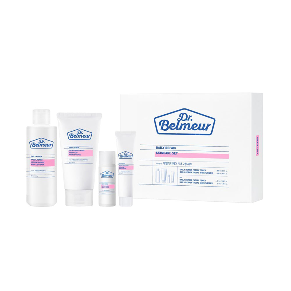 DR BELMEUR DAILY REPAIR SKINCARE SET TONER 200ML MOISTURIZER 120ML | COLOURSWINK