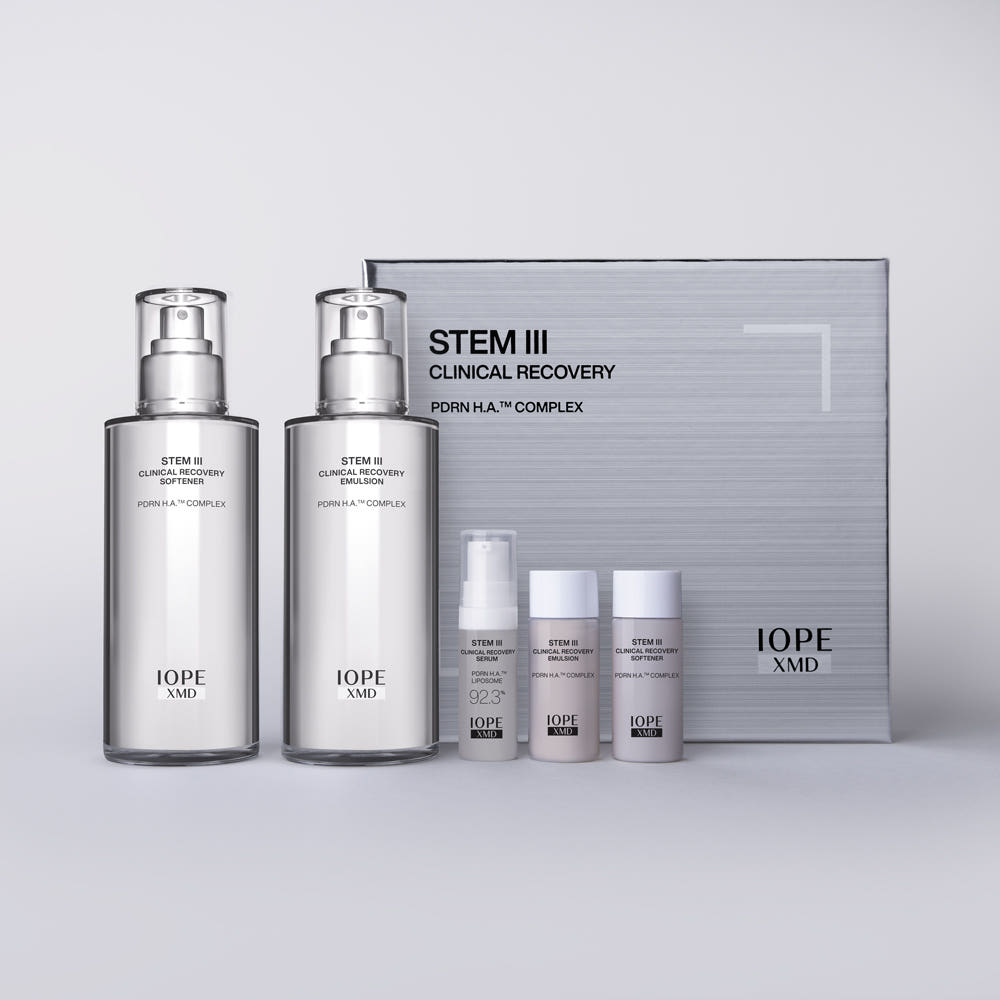 IOPE XMD STEM III CLINICAL RECOVERY SET (SOFTENER 130ML + EMULSION 130ML) - IOPE | COLOURSWINK