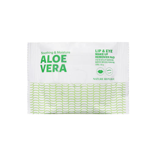 NATURE REPUBLIC SOOTHING MOISTURE ALOE VERA LIP EYE MAKE UP REMOVER PAD 45G 30EA | COLOURSWINK