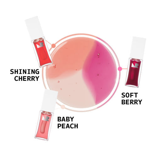 NATURE REPUBLIC GLAZE SHINE LIP OIL 7G 3COLORS | COLOURSWINK