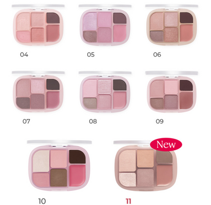 WAKEMAKE SOFT SHEER MULTI PALETTE 6 4G 11 COLORS | COLOURSWINK