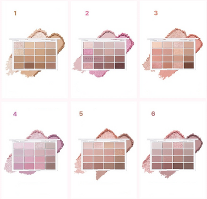 WAKEMAKE SOFT BLURRING EYE PALETTE 14G 17COLORS | COLOURSWINK