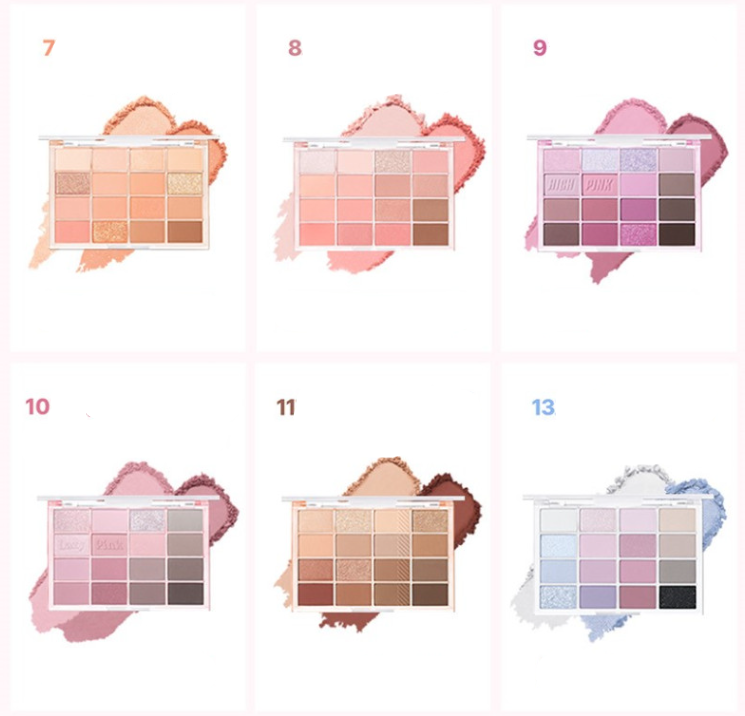 WAKEMAKE SOFT BLURRING EYE PALETTE 14G 17COLORS | COLOURSWINK