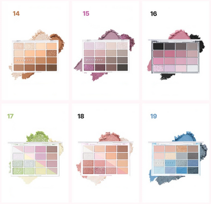 WAKEMAKE SOFT BLURRING EYE PALETTE 14G 17COLORS | COLOURSWINK