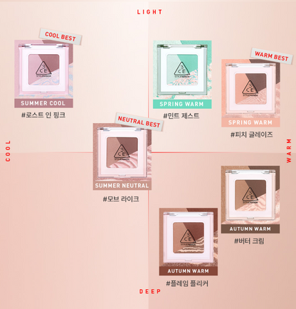 3CE COLOR GRID EYESHADOW 3 3G 6COLORS | COLOURSWINK