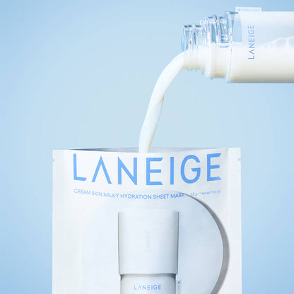 LANEIGE CREAM SKIN MILKY HYDRATION SHEET MASK 33G X 6EA | COLOURSWINK