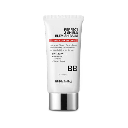 DERMALINE PERFECT 3 SHIELD BLEMISH BALM SPF50+ PA+++ 50ML - DERMALINE | COLOURSWINK